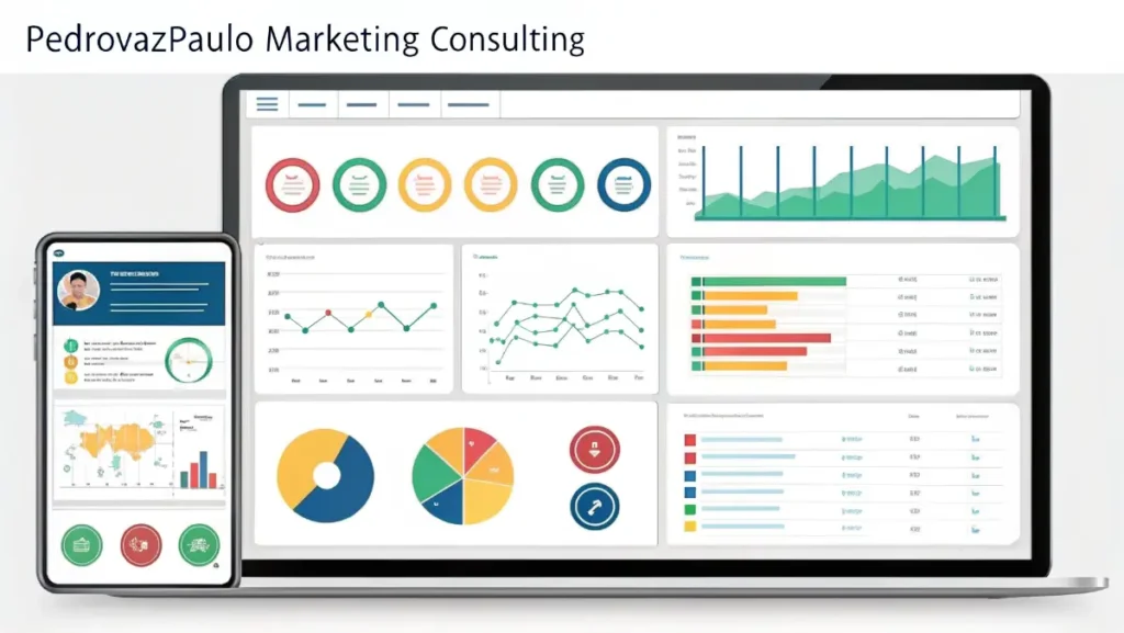 Top rated PedroVazPaulo marketing consulting dashboard showing real-time campaign performance and ROI tracking
