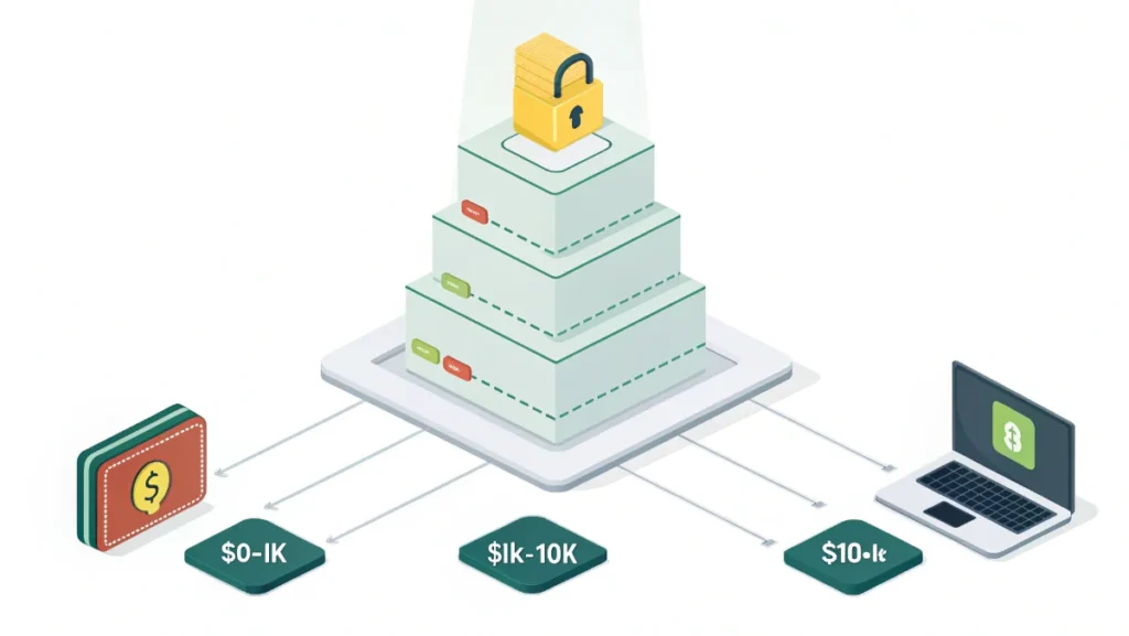 Cryptocurrency wallet security levels from exchange hot wallets to cold storage hardware devices