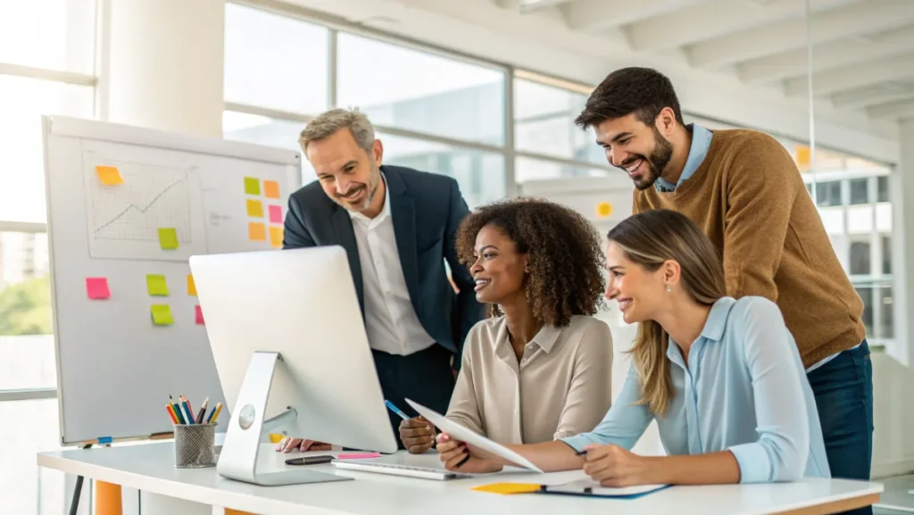 Diverse team collaboration representing successful DEI programs through pedrovazpaulo consulting services