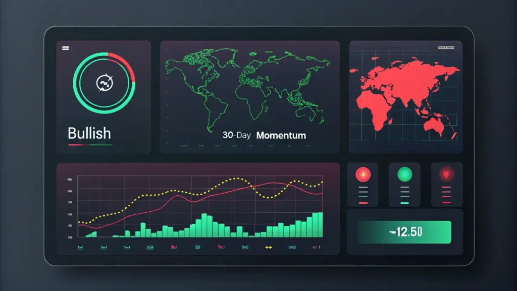  Market trend analysis dashboard showing ftasiastock correlation patterns and sentiment indicators