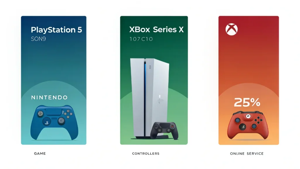 PlayStation Xbox Nintendo Switch comparison chart for European console gamers with market share statistics