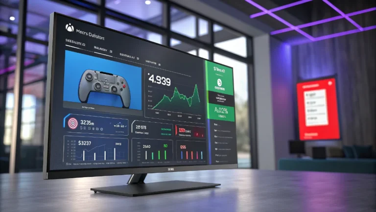 QuikConsole com dashboard showing gaming consoles management interface with PlayStation Xbox Nintendo Switch