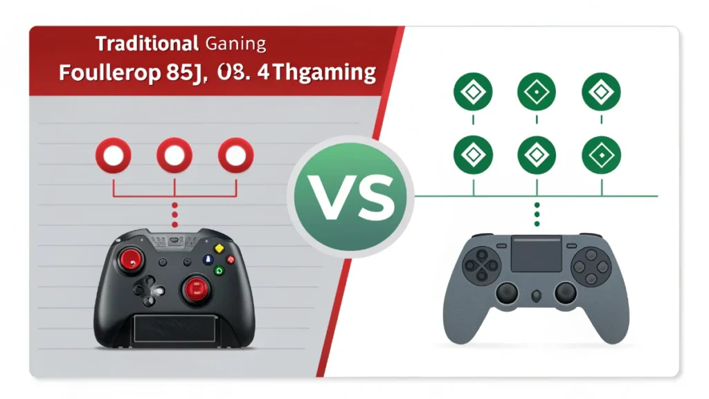 Visual comparison chart showing foullrop85j.08.47h gaming advantages over traditional gaming systems