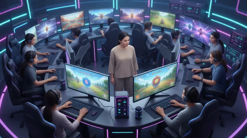 PlayMyWorld gaming platform with diverse players and games